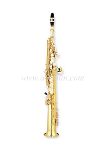Saxofón soprano de banda de metal amarillo intermedio (SSP-M4000G)