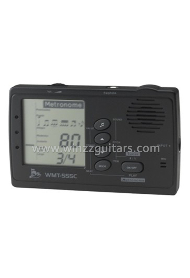 Sintonizador de metrónomo digital negro 3 en 1 barato (WMT-555C)
