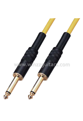 Cable de guitarra de PVC trenzado negro macho-macho de 5 mm (AL-G019Y)