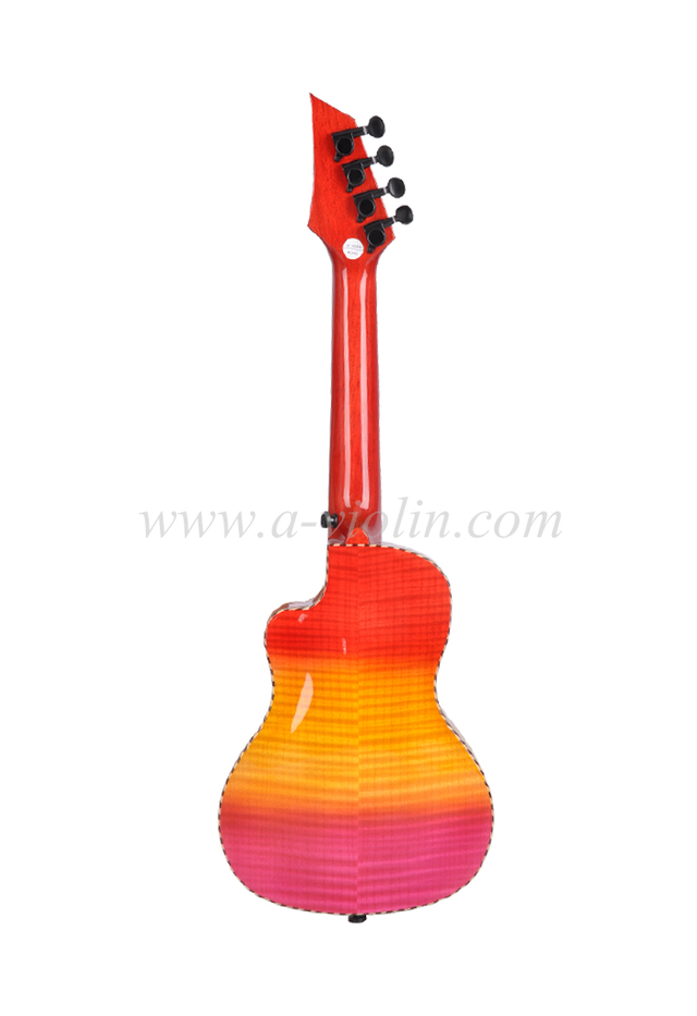 Cuerpo delgado de 23 pulgadas con ukelele de reposabrazos biselado recortado (AU14C-BA)