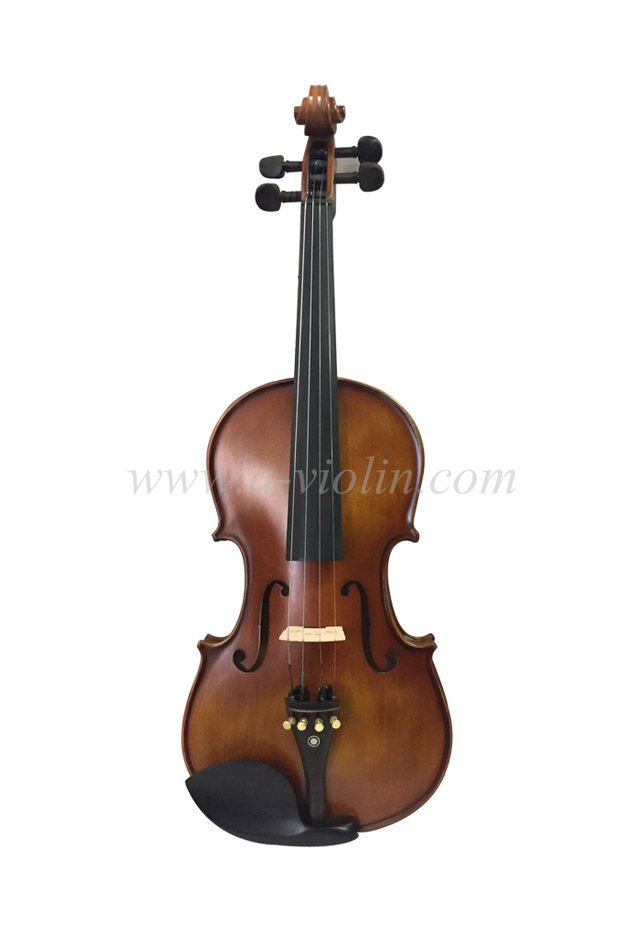 Violín de estudiante de grado general con tapa de abeto macizo y estuche con forma liviana (VG102E)