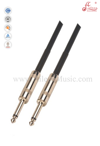 Cables de instrumento de cable de guitarra espiral negro TS a granel de 1/4 "(AL-G026)