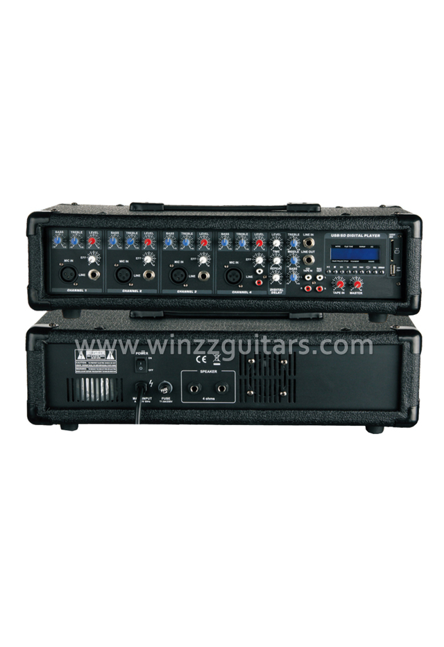 Amplificador de audio de potencia móvil con altavoz profesional (APM-0415U)