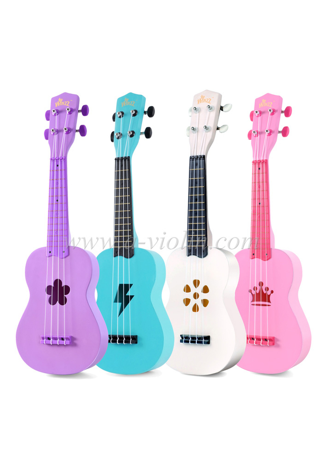 21 "ukelele de los niños de contrachapado de Linden color soprano （AU01L-PFB)