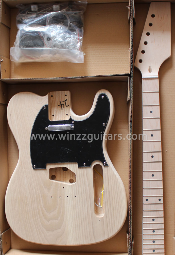 Kits de guitarra eléctrica DIY con cuerpo de ceniza de pantano estilo TL (EGT10-W3)