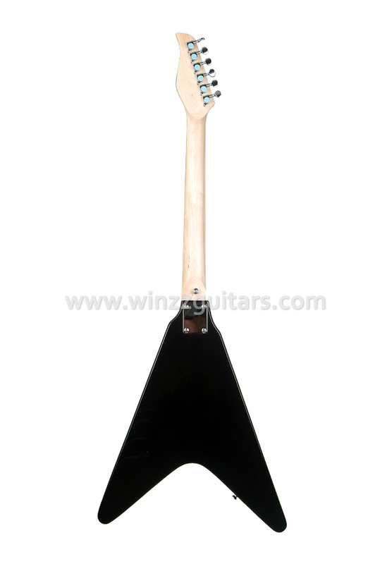 Guitarra eléctrica pesada de 6 cuerdas Guitarra eléctrica pesada estilo FV con forma de V voladora (EGH600)