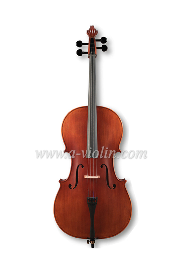 Venta al por mayor de violonchelo de grano recto, superior, violonchelo con bolsa (CM130)