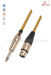 Cable de micrófono espiral flexible de PVC y Tweed de 6 mm (AL-M037)