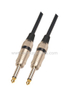 Cable de guitarra espiral negro de PVC de 6 mm con tarjeta de papel (AL-G032)