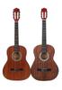 Guitarras clásicas baratas de nogal de tamaño completo con acabado mate de 30-39 pulgadas (AC008L)