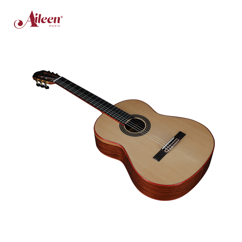 Guitarra clásica Winzz con tapa sólida, cuerdas de nailon de 39 pulgadas (WCG182)