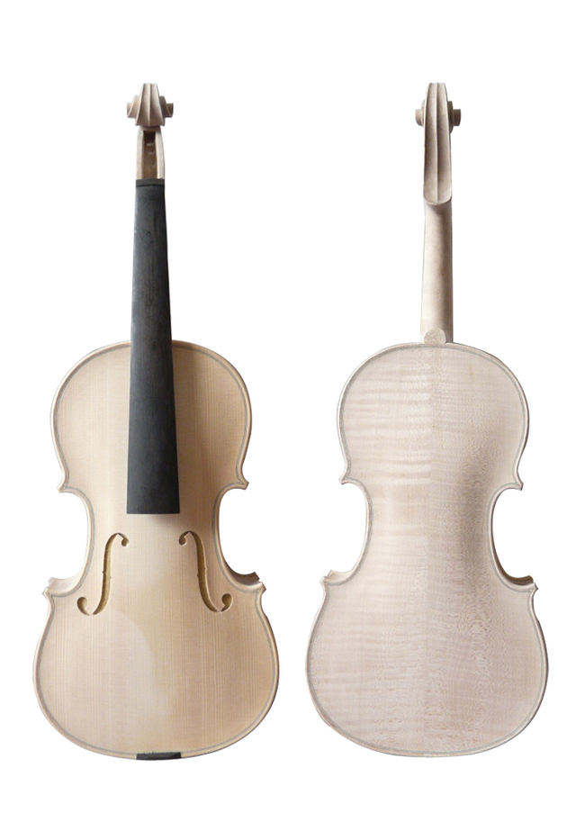 Violín blanco sin terminar para luthier fabricante de violines, violín sin barnizar (V100W)