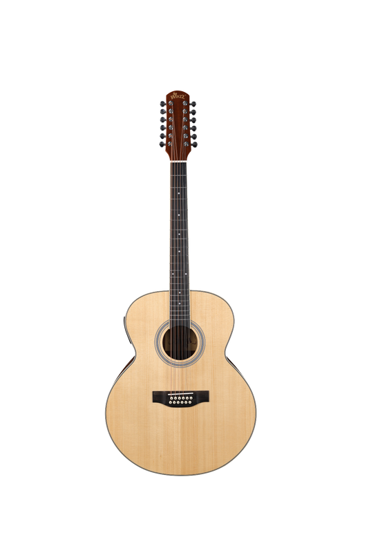 AFM17E-J-12 Guitarra acústica Jumbo de 12 cuerdas con acabado de alto brillo