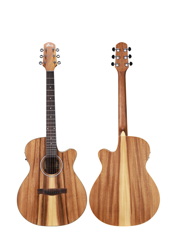 WAG603CE-40 Winzz Exotic Material Guitarra eléctrica acústica recortada de 40' Fabricada en Indonesia