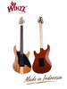 WGS EX80-AT Winzz Exotic Collection Guitarra eléctrica con tapa de chapa de teca y cuerpo de Agatis fabricada en Indonesia