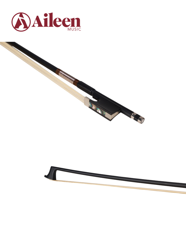 Arco de violín profesional de fibra de carbono para estudiantes: rana de ébano y crin genuina (WV805F)