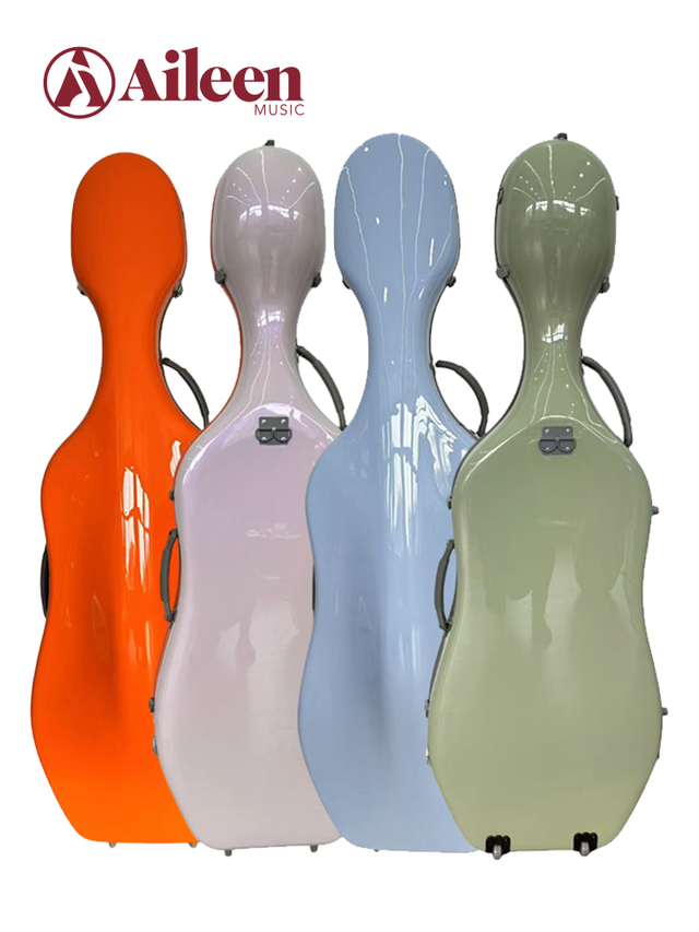 Estuche para violonchelo 4/4 con interior de terciopelo y ruedas CSC-P303H