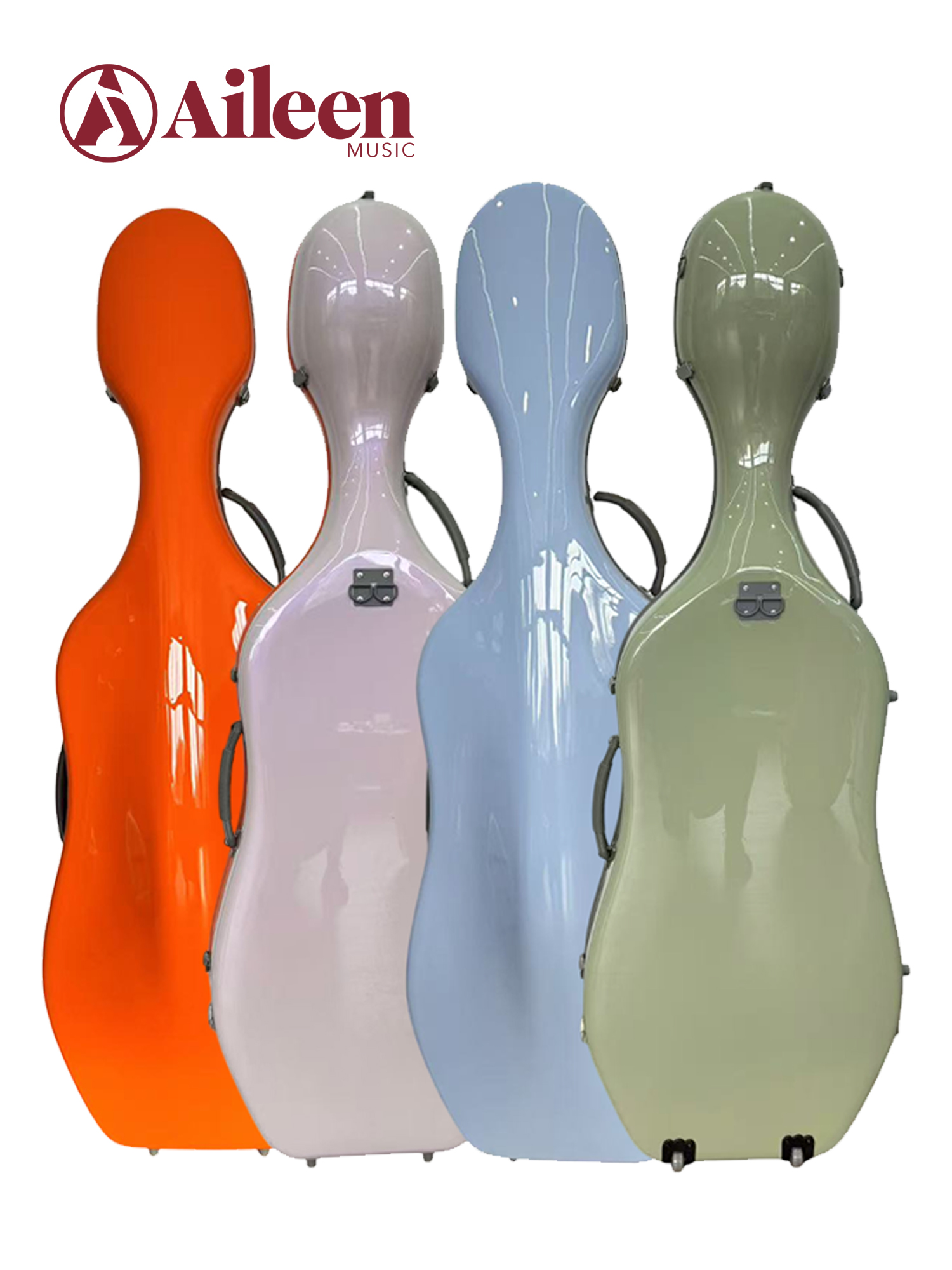 Estuche para violonchelo 4/4 con interior de terciopelo y ruedas CSC-P303H