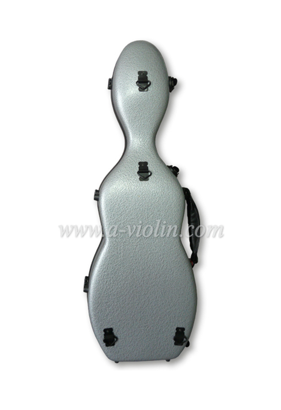 Estuche de violín en forma de violonchelo de fibra de vidrio interior de terciopelo bonito (CSV-F17)