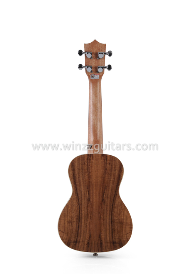 Sólido koa top de alta densidad hecho por el hombre diapasón de madera hermosa celuloide con incrustaciones de ukelele (AU50)