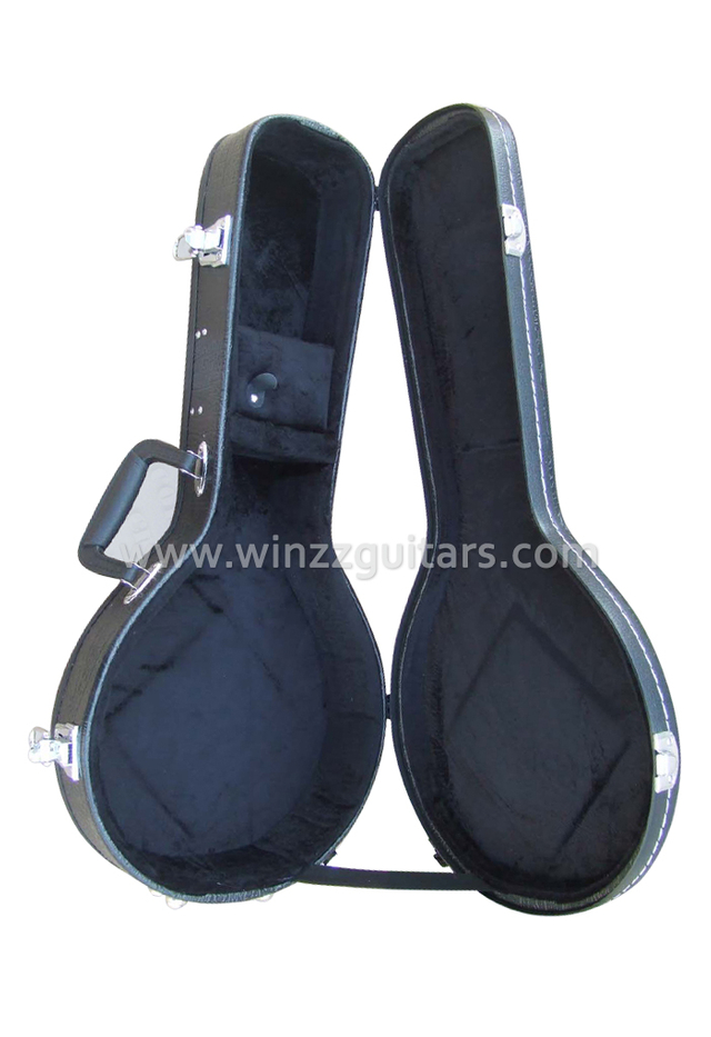 Exterior de cuero con carcasa de madera Estuche de mandolina estilo A (CSM410)