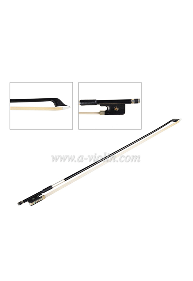 Montado en plata y botón redondo de madera de violonchelo arco (WC880)