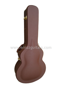 Estuche para guitarra Jumbo de madera de 42' con exterior de cuero (CJG420)
