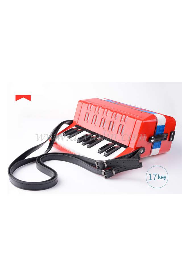 17 teclas, 8 bajos, acordeón infantil en venta (K1708)
