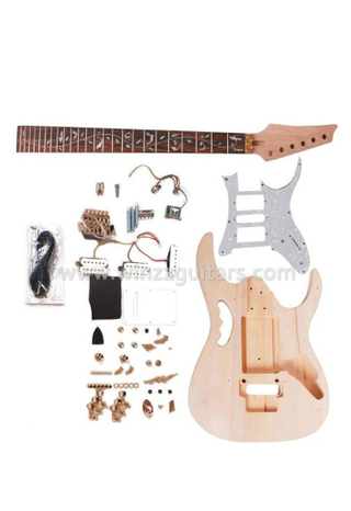Kits de guitarra eléctrica de bricolaje sin terminar con sistema de bloqueo doble (EGH400-W)