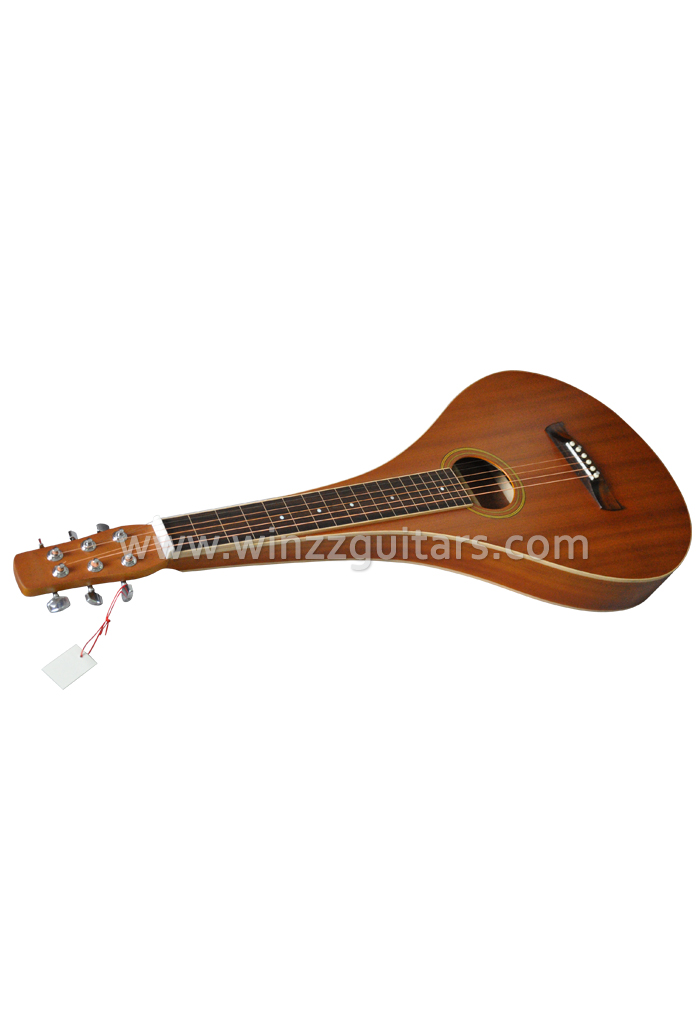 Guitarra hawaiana Weissenborn de contrachapado Sapele en forma de lágrima (AW660L-T)