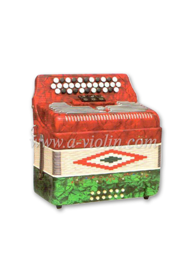 34Botón 12Bass 3/0 Registro Botón diatónico Sonido de acordeón (B3412)