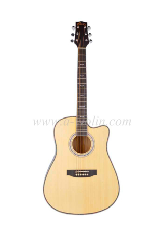 Guitarra acústica de diapasón y puente de madera artificial de alta densidad (AF168CW-41)