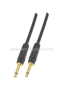 Cable de enlace de guitarra de PVC negro 64x0.12 con protección en espiral (AL-G029)