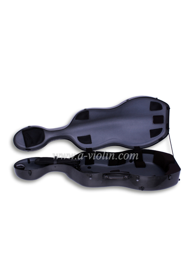 Estuche rígido 4/4 de carbono para violonchelo, muchos colores para elegir (CSC801C)