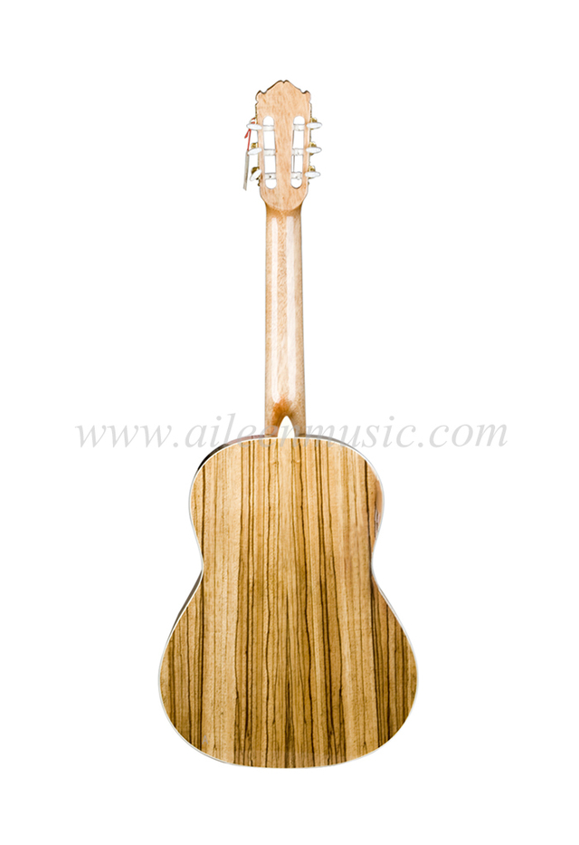 Guitarra clásica cebra de madera contrachapada de abeto de 39 " (AC58)