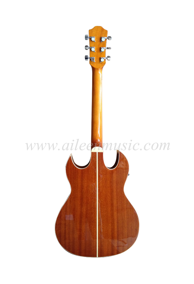 Guitarra acústica Sunburst de doble cutaway de 40" (AF4a8DCE)