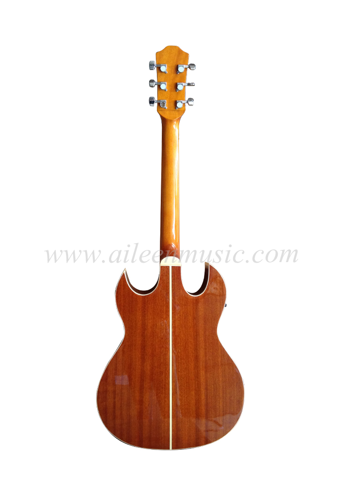 Guitarra acústica Sunburst de doble cutaway de 40" (AF4a8DCE)