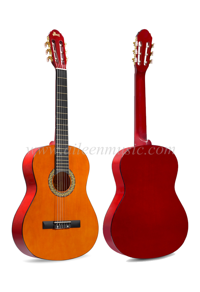 Guitarra clásica de 39', excelente precio para principiantes en guitarra (AC851)