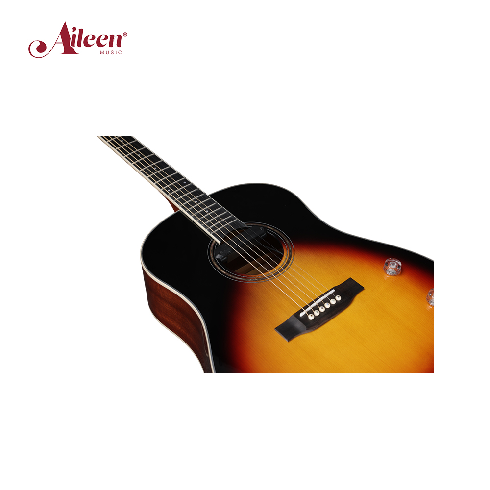 AFM16E-SD Winzz Guitarra acústica en forma de D con hombro inclinado y parte superior sólida