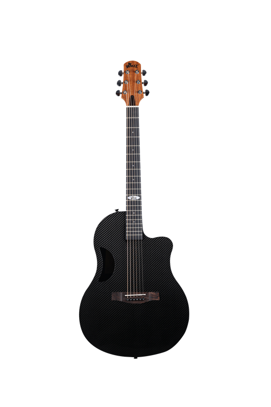 AFO350C Good Musical Instruments Guitarra acústica con parte superior redonda de carbono de 41 '