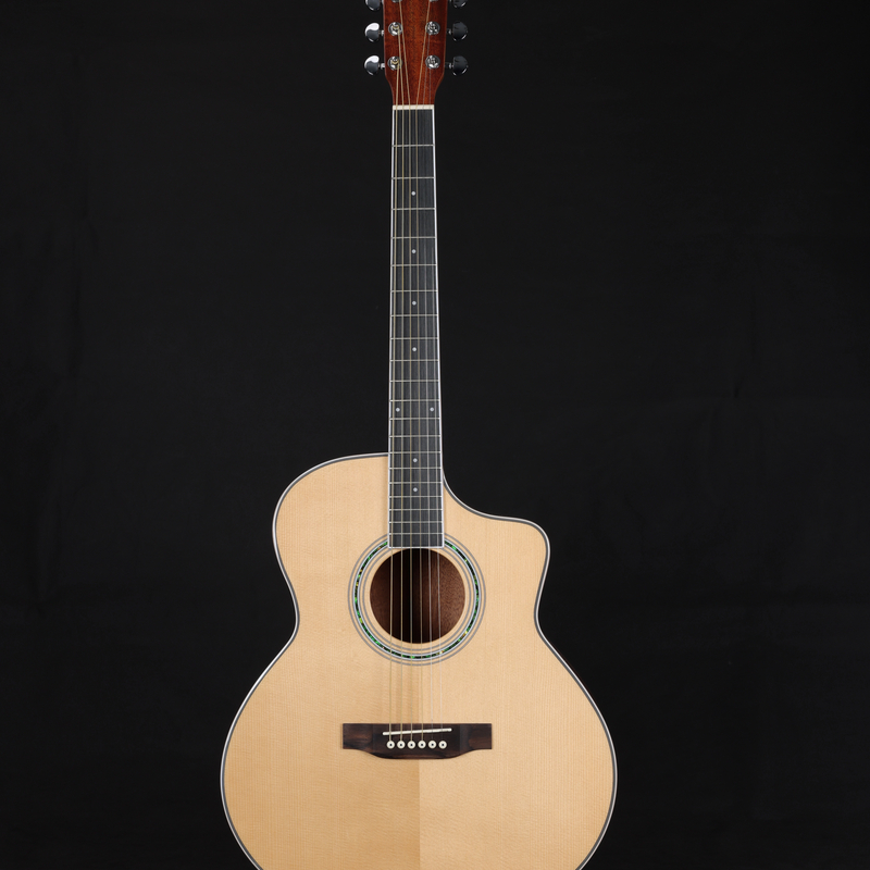 AFM11 Solid Spruce Top 41 'Cutway Acoustic Guitar OEM con incrustación de múltiples capas en la parte superior