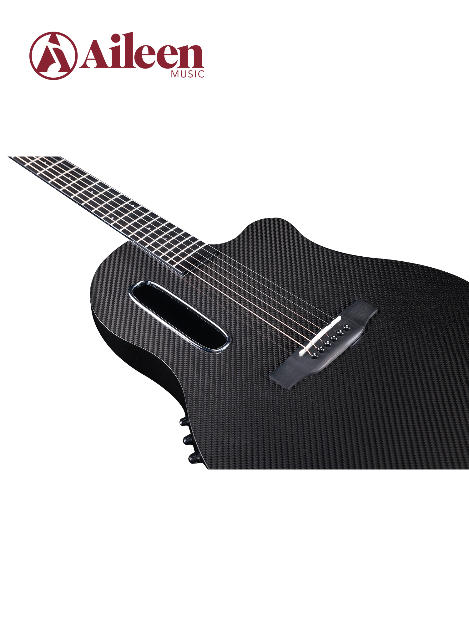 AFO350CE Guitarra acústica con parte superior redonda y tapa de carbono de 41 'de buena calidad