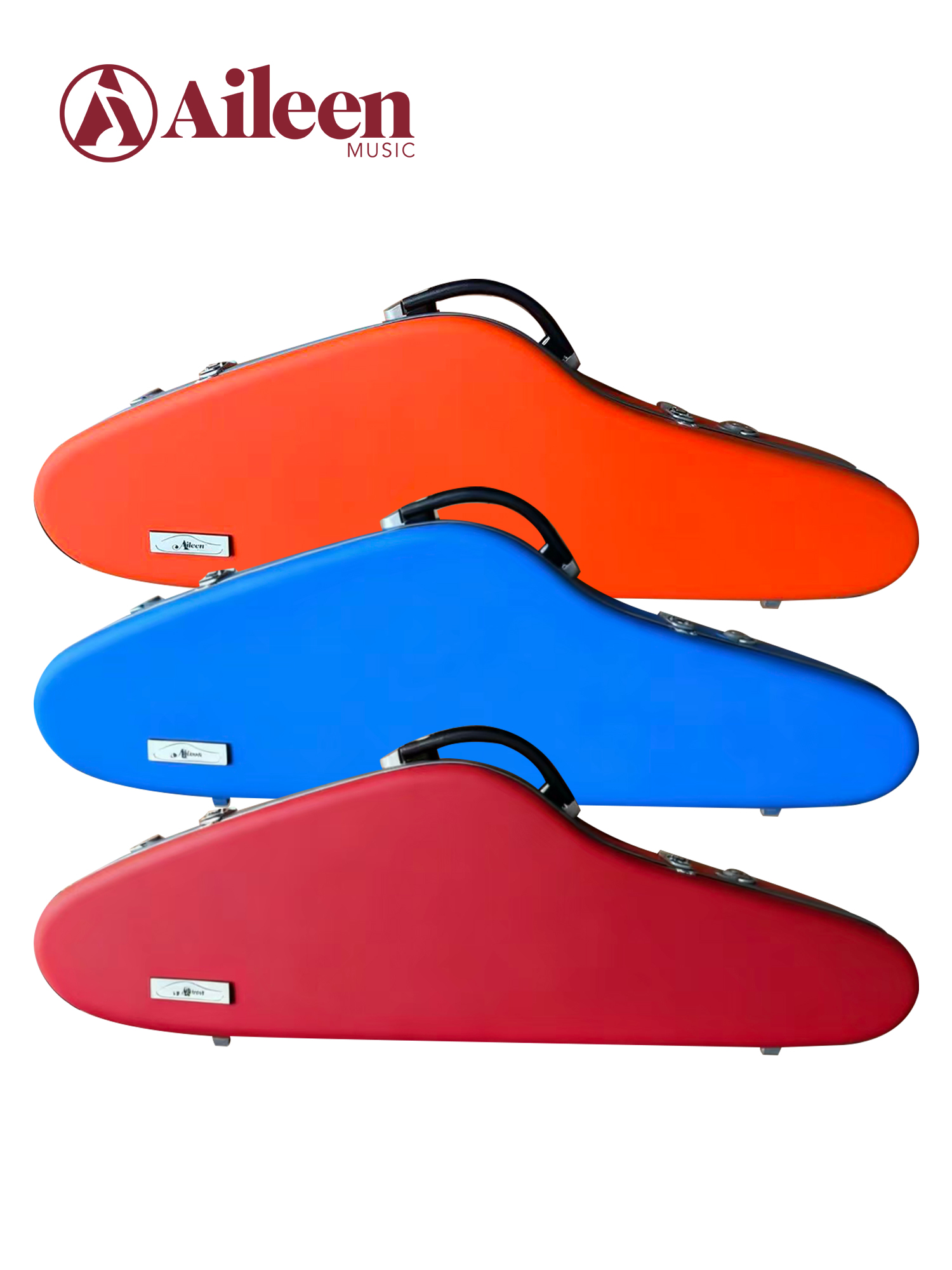 Aileen Estuche para violín patentado de tacto suave: carcasa de PC compuesta ultraligera con higrómetro e interior de terciopelo lujoso (CSV-F18Y)