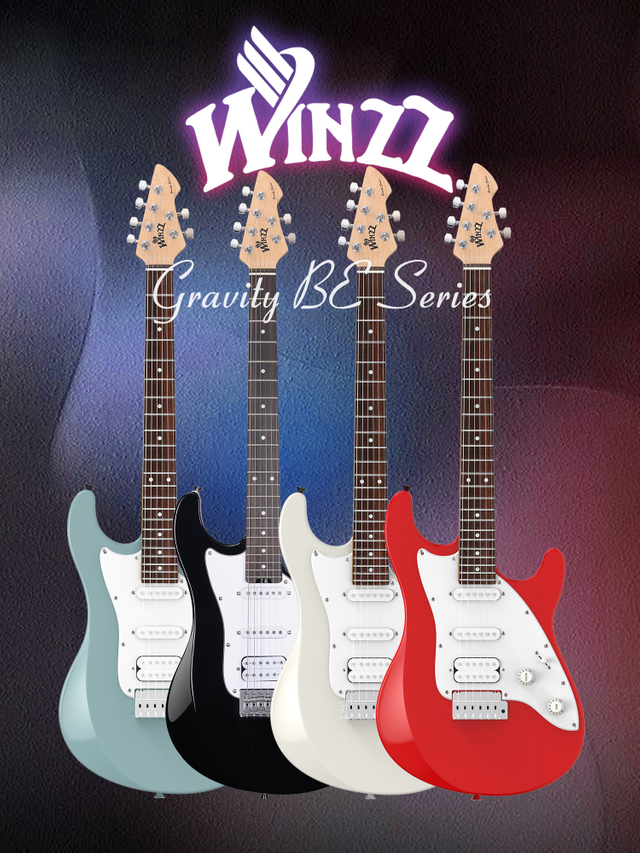 WGS50 Winzz Design Serie de gravedad de acabado brillante Be S Model Electric Guitar