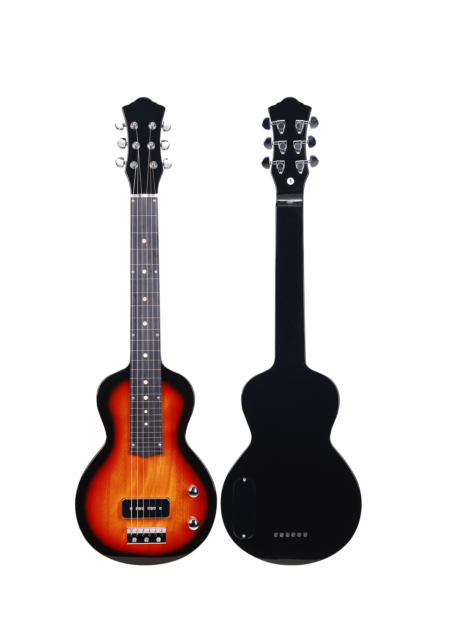 EAW03 Suministro de fábrica Soild Okoume a través del cuerpo Guitarra eléctrica estilo Weisenborn hawaiana