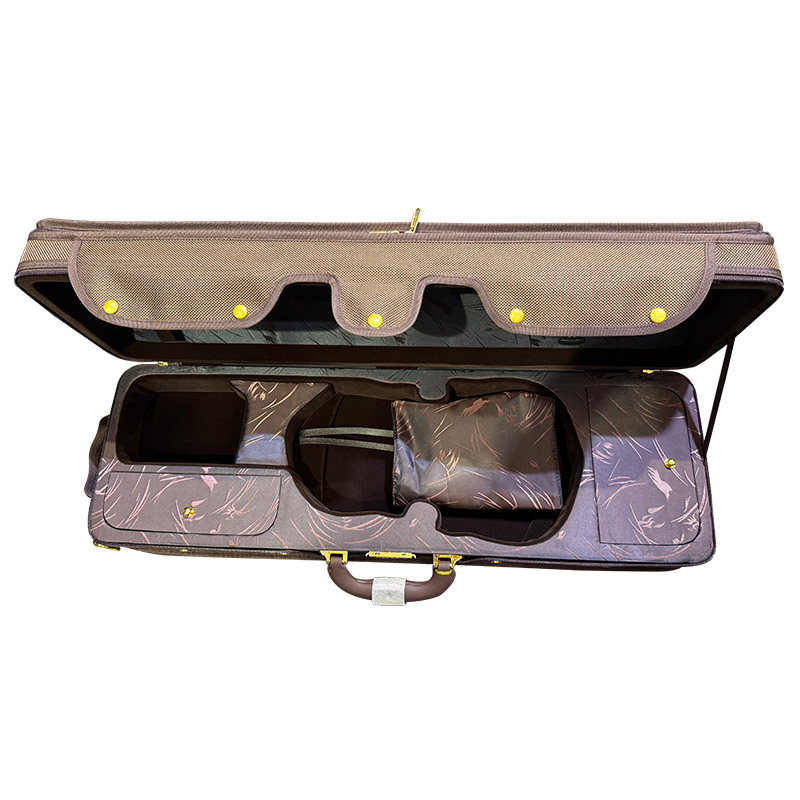 Estuche de luz para violín 4/4 con higrómetro y pestillo, mango rígido de calidad CSV071A6