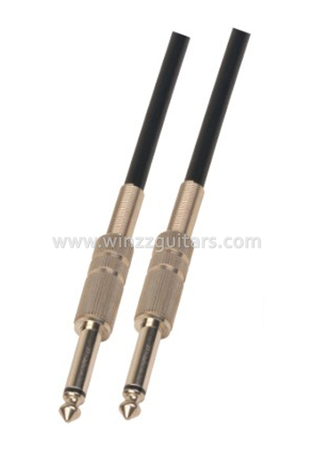 Cable de instrumento musical Cable de guitarra de PVC negro de 6 mm (AL-G023)