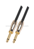 Cable de guitarra espiral de nailon negro de 6,5 mm barato (AL-G009)