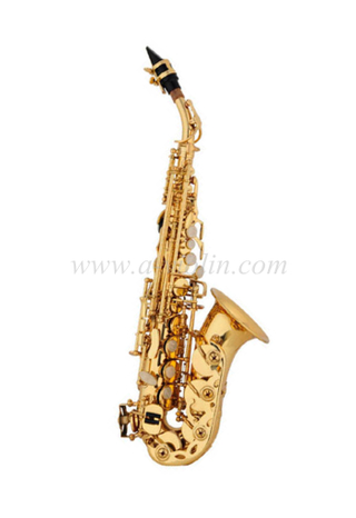 Buen precio saxofón soprano curvo para estudiante (SP3043G)