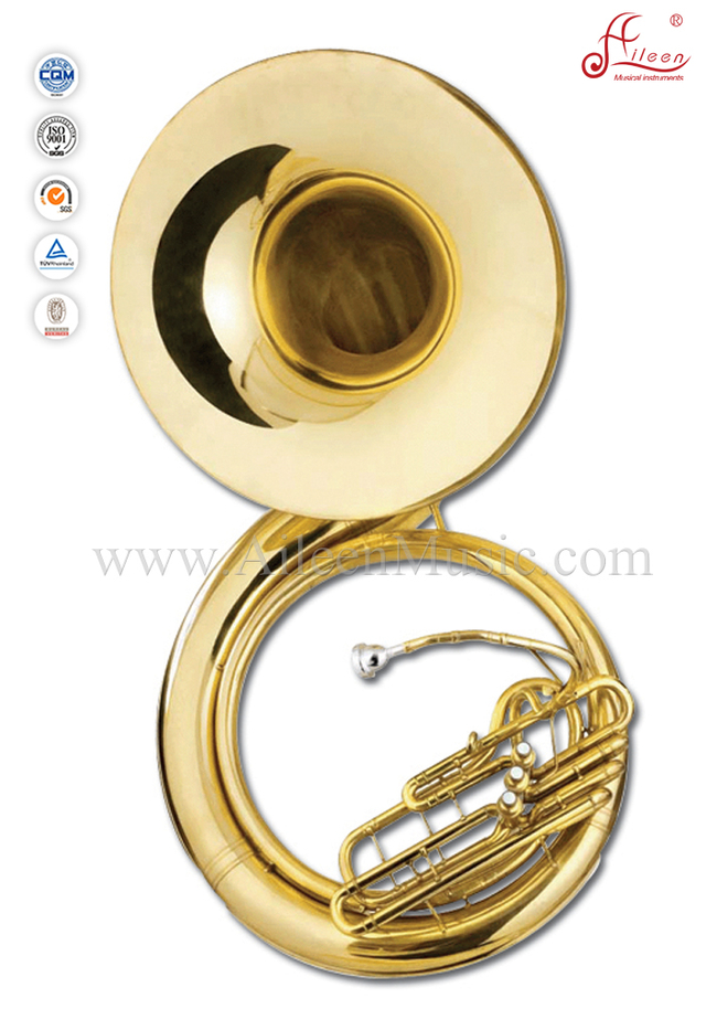Sousaphone de la llave de Bb de la laca del oro de 3 válvulas (SS9900)